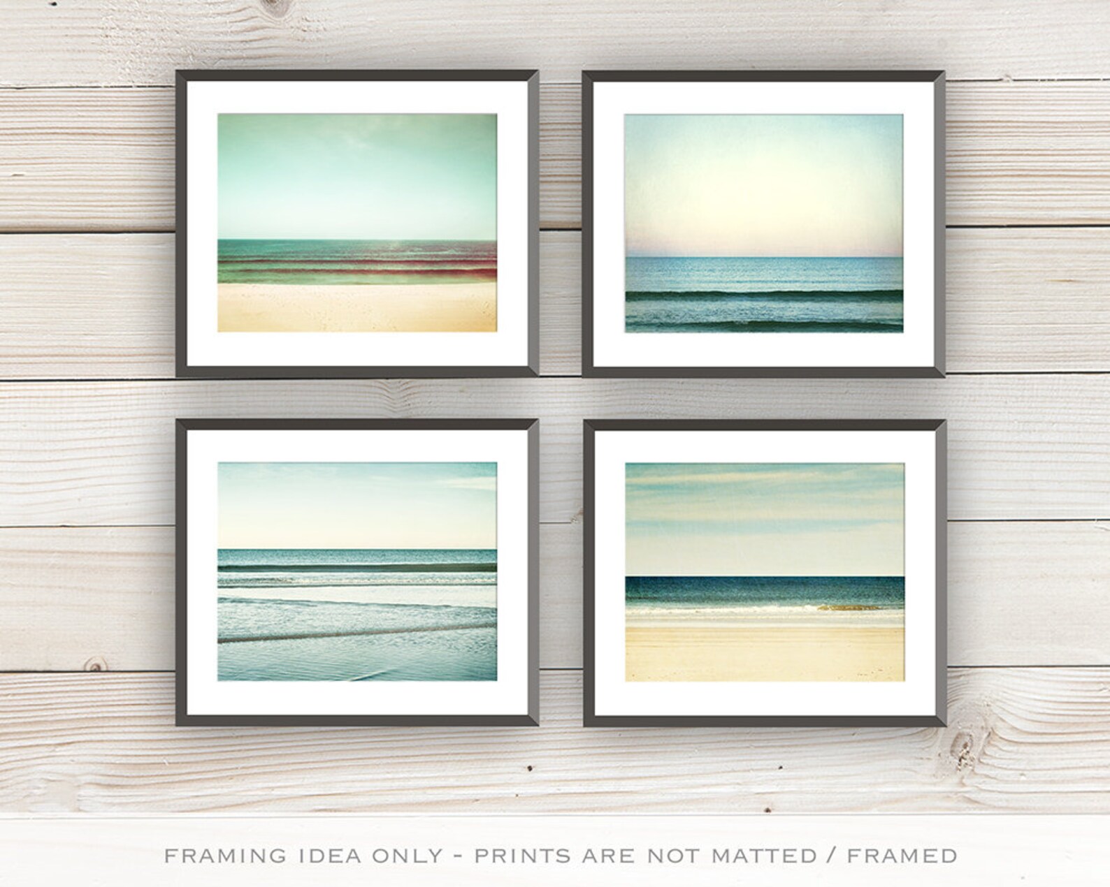 Ocean Photography Set Four 8x10 Photographs Horizon Beach - Etsy