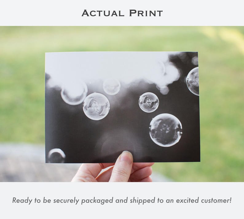 Black and White Bubble Photography Set - Modern Bathroom Art (Set of 3) image 10
