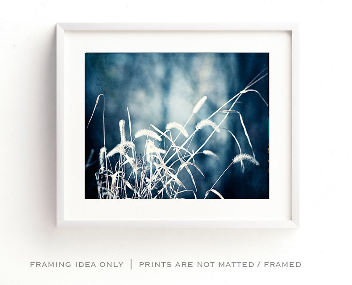 Navy Blue Wall Art Rustic Country Home Decor Modern Etsy