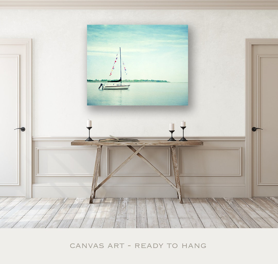 Sailboat Canvas Print – Calming Coastal Nautical Wall Art - Etsy
