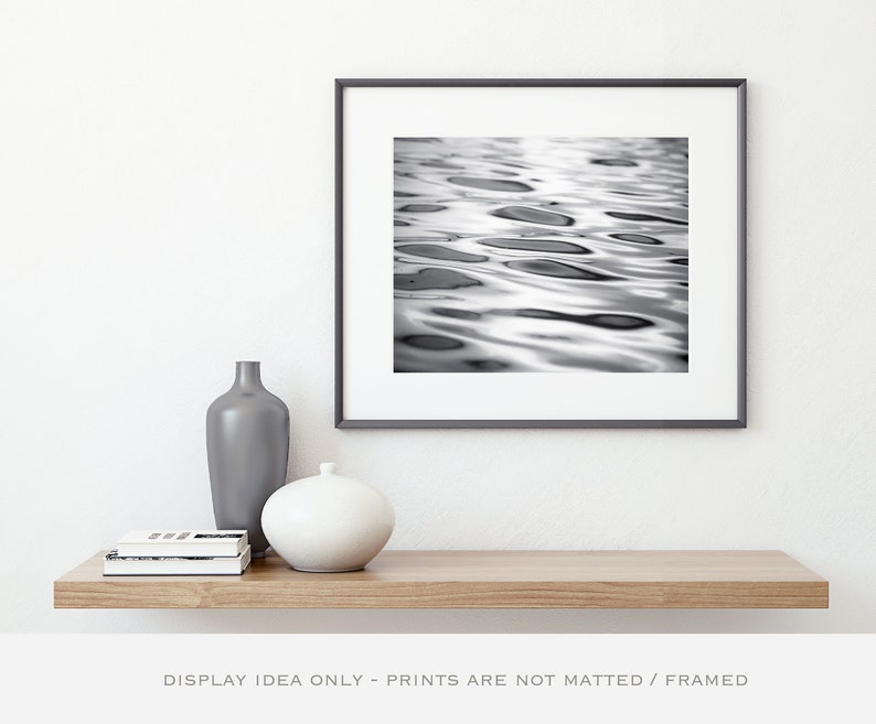 Black and White Abstract Ocean Wall Art Water Photography Etsy