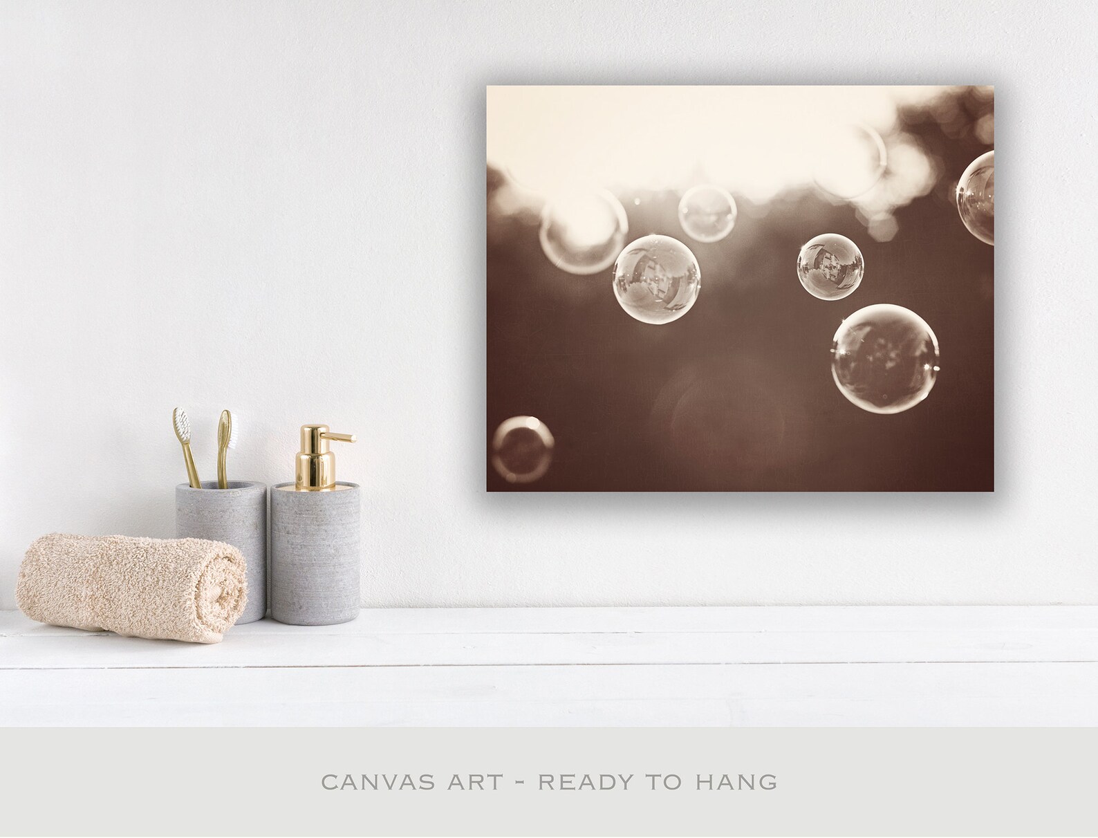 Bath Wall Decor Bubbles Art Print Canvas Prints Powder Etsy