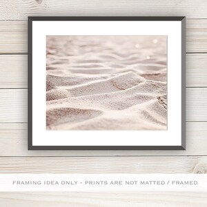 Sand Photography, beach photo beige cream light brown neutral wall art seashore print coastal photograph, 11x14, 8x10 Photo, Sandy Shore image 5