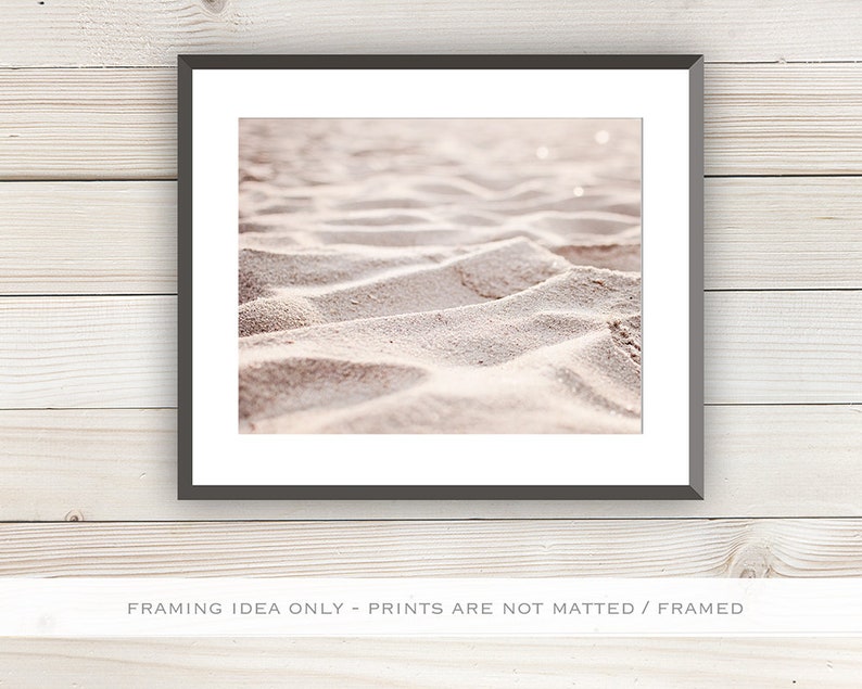 Sand Photography, beach photo beige cream light brown neutral wall art seashore print coastal photograph, 11x14, 8x10 Photo, Sandy Shore image 5