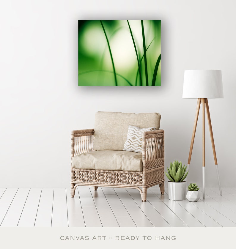 Modern Canvas Wall Art Green Wall Art Canvas Art Abstract Etsy