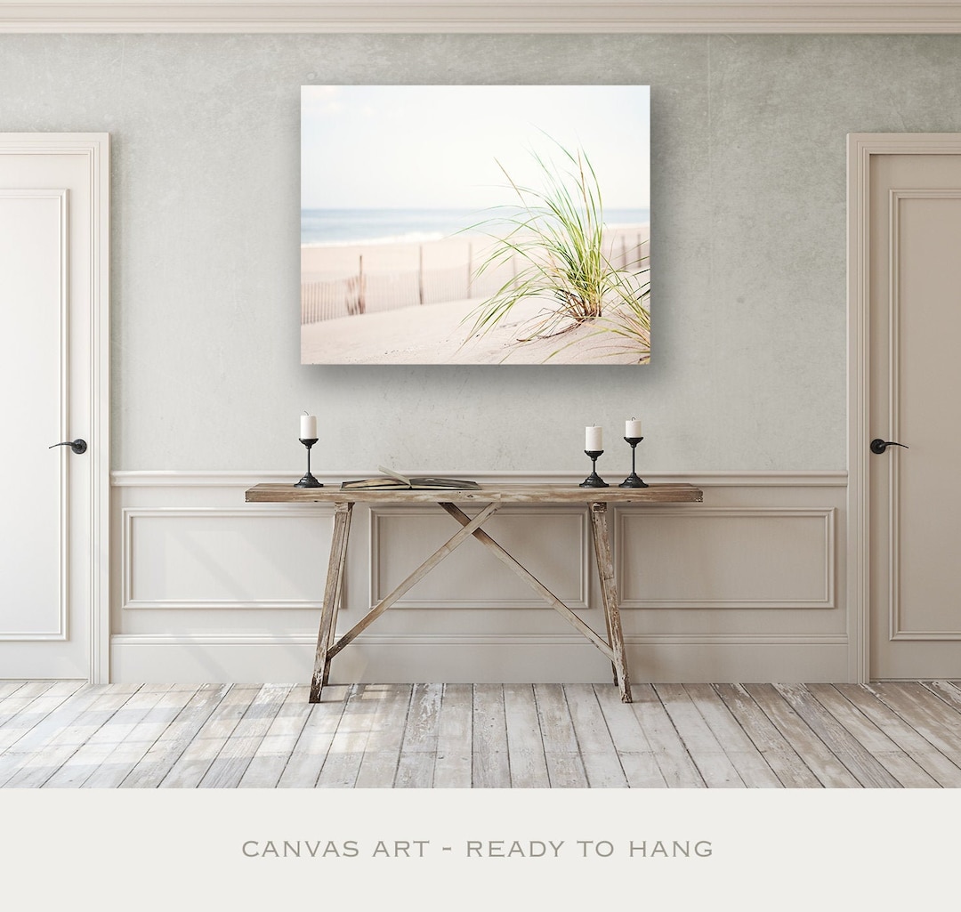 Coastal Farmhouse Decor Canvas Prints Beach Artwork, Coastal Wall Art