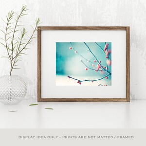 Winter Wall Art Christmas Decoration Botanical Print Nature Photography Prints in Blue and Red Holiday Decor image 7