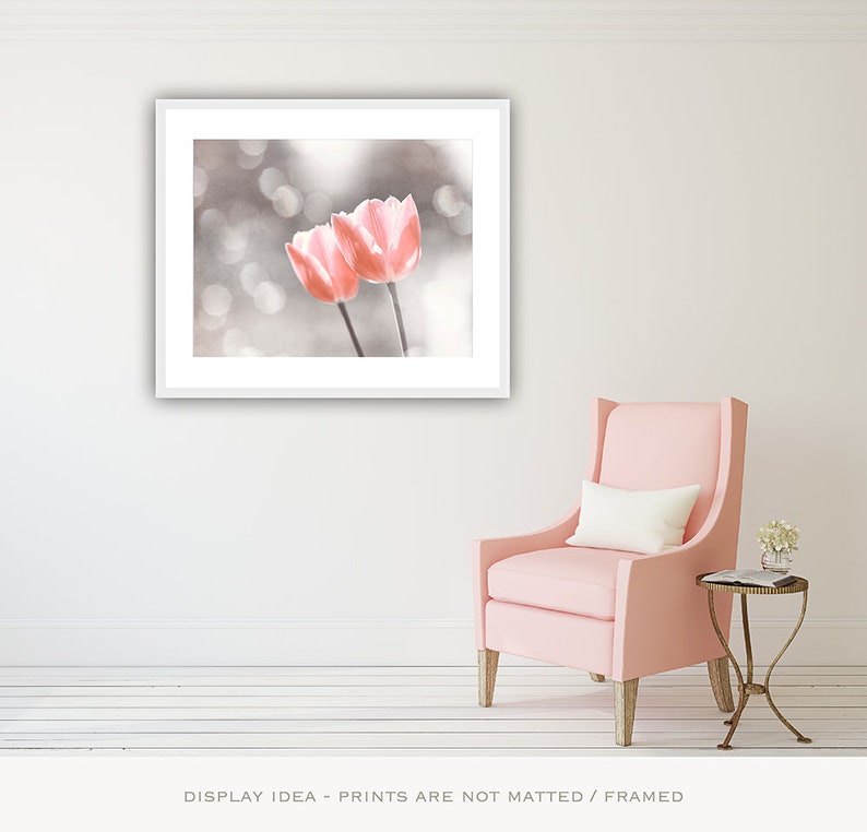 Peach Grey Photography Peach Nursery Wall Decor Light Peach Etsy
