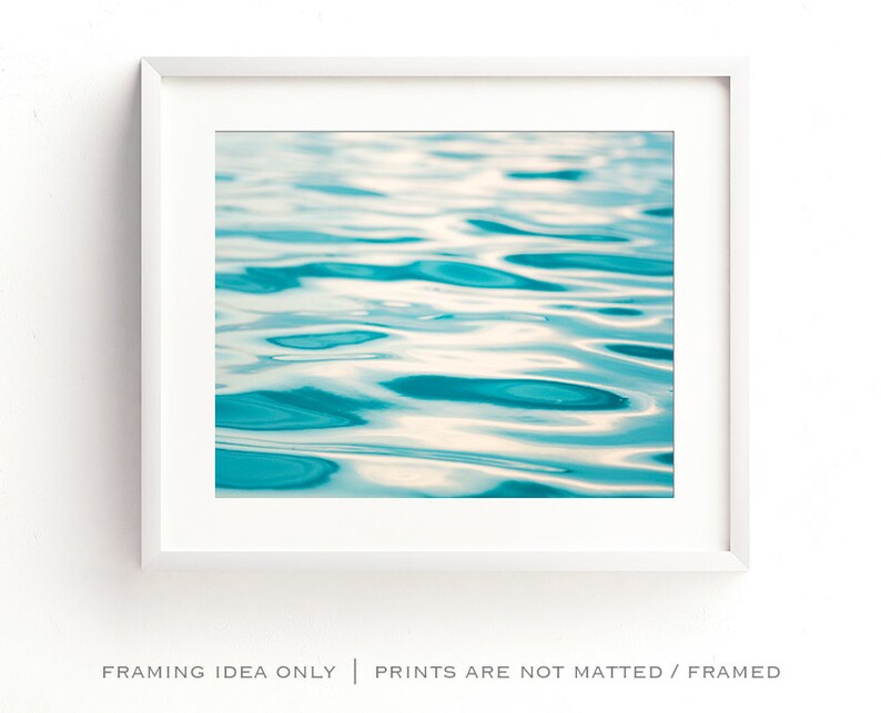 Water Print Minimalist Wall Art Aqua Blue Swimming Pool Etsy