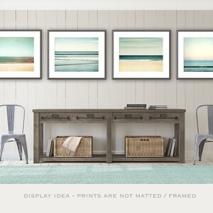 Ocean Photography Set - Four 8x10 Photographs, Horizon Beach Sea ...