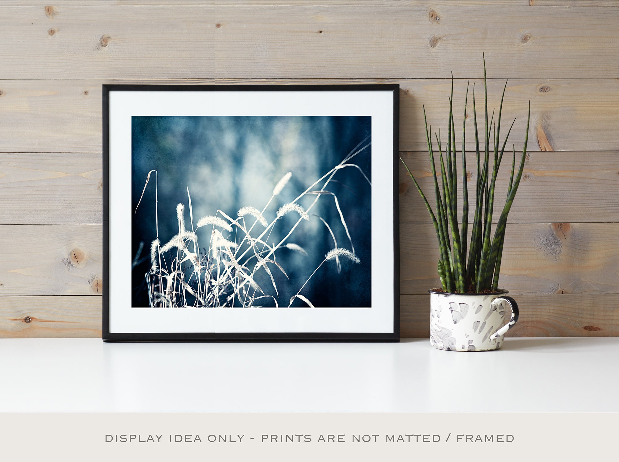 Navy Blue Wall Art Rustic Country Home Decor Modern Etsy