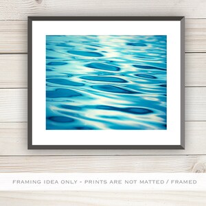 Water Photography ripples ocean sea print aqua blue abstract beach wall art lake teal seashore decor 11x14, 8x10 Photo, Water of Life image 5