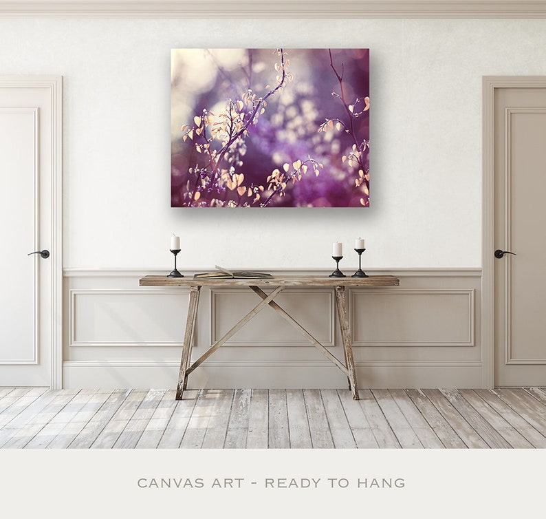 Purple Canvas Wall Art Botanical Art Photography Nature Etsy