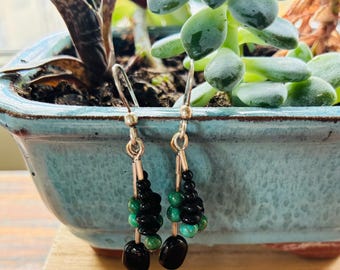 Sterling silver dangle earrings