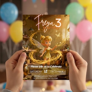 Editable Fairy Birthday Invitation, Enchanted Woodland Fairy Party Invite, Magical Girl Birthday Template, Pixie Dust, Digital Download