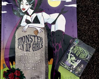 Monster Pin Up Girls Playing Cards & Art Book Combo Deal