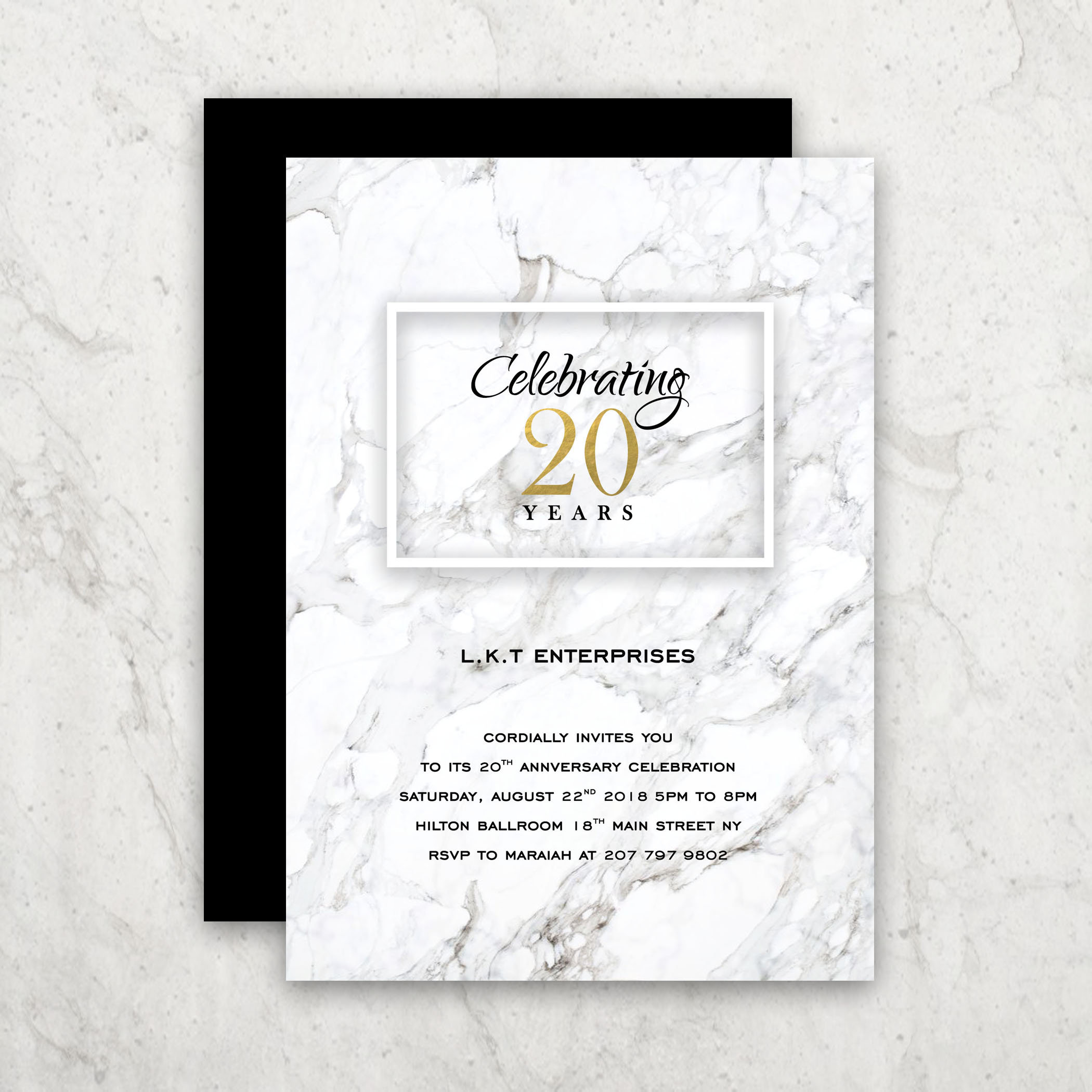 Invitation Design Corporate Invites Marbled Design Etsy