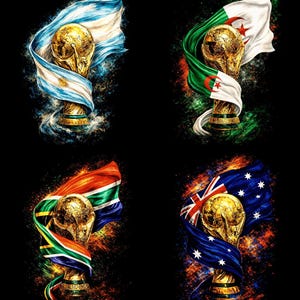 40+ Premium Halftone World Cup Elements For DTF DTG Printing High Resolutions 300DPI For Black T-Shirt (Original Work) image 4