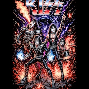 120+ Premium Halftone Rock Designs For DTF DTG Printing Halftone T-Shirt Design Bundle World Rock Bands (Original Work) image 11
