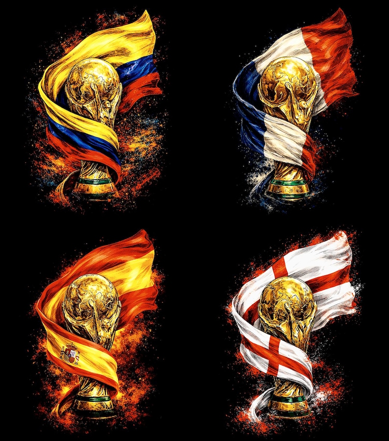 40+ Premium Halftone World Cup Elements For DTF DTG Printing High Resolutions 300DPI For Black T-Shirt (Original Work) image 6