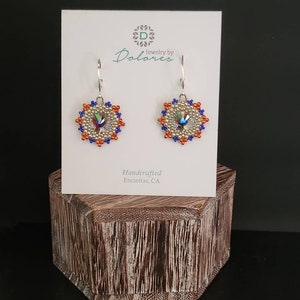 Handmade Swarovski Crystal Beaded Earrings