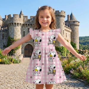 pink chicken dress purple sparkle pink chicken christmas dress Pink Chicken- Girls Elsie Dress