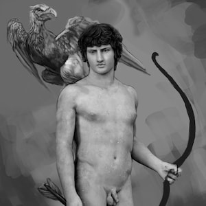 Antinous the Lover prayer card