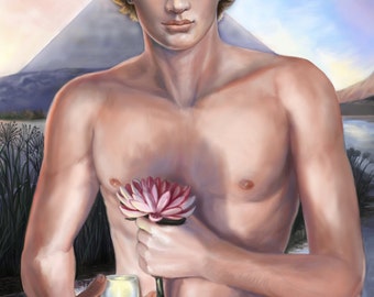 Antinous Prayer Card