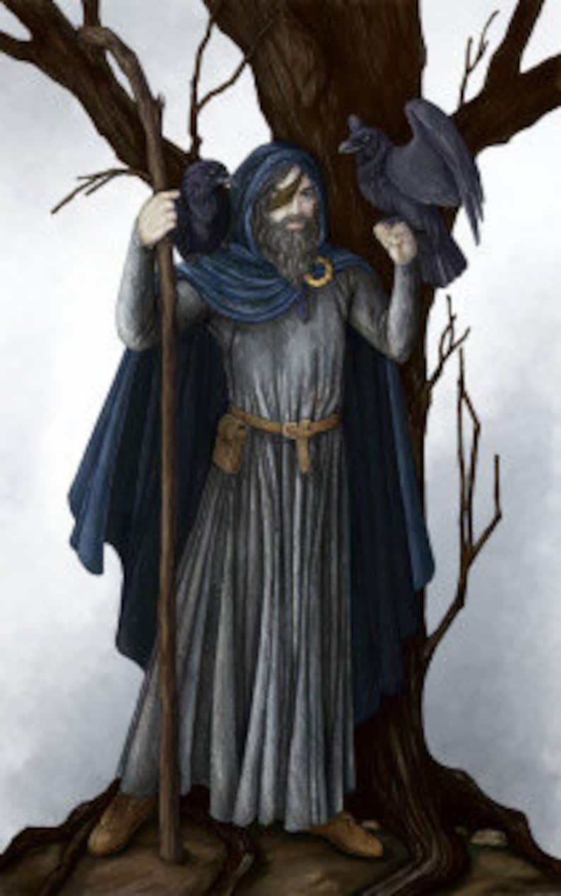 Odin Prayer Card | Etsy