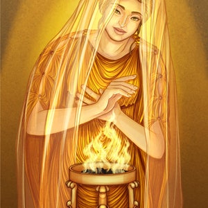 Vesta Prayer Card