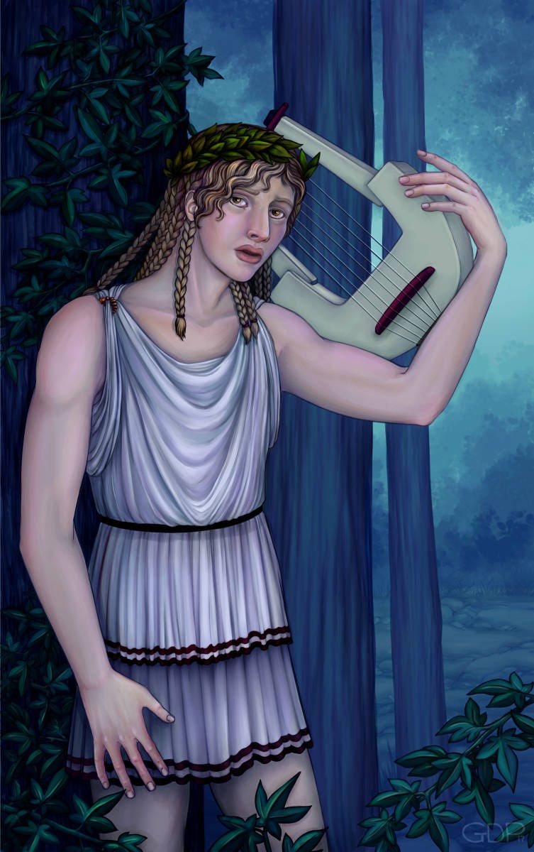 Orpheus Prayer Card - Etsy
