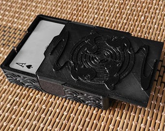 Portable Card Game Box for SINGLE DECK of Unsleeved Cards