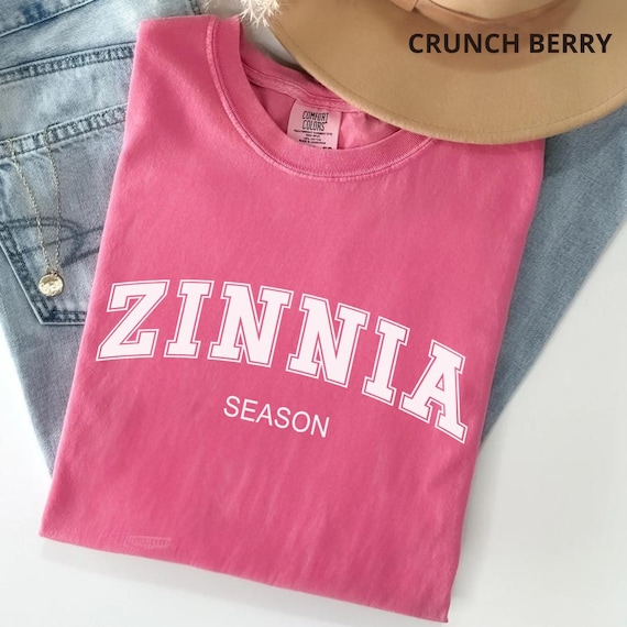 Comfort Colors® Zinnia Season Shirt, Floral Aesthetic Tee, Gardener Shirt, Flower Lover Gift, Botanical Shirt, Summer Tee, Plant Lover Shirt