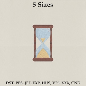 Zandloper borduurwerk ontwerp Vintage zandloper machine borduurpatroon