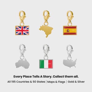 Einzigartige National Country Flagges Charms Trendy für Armband, Kette, Tasche, Schlüsselbund