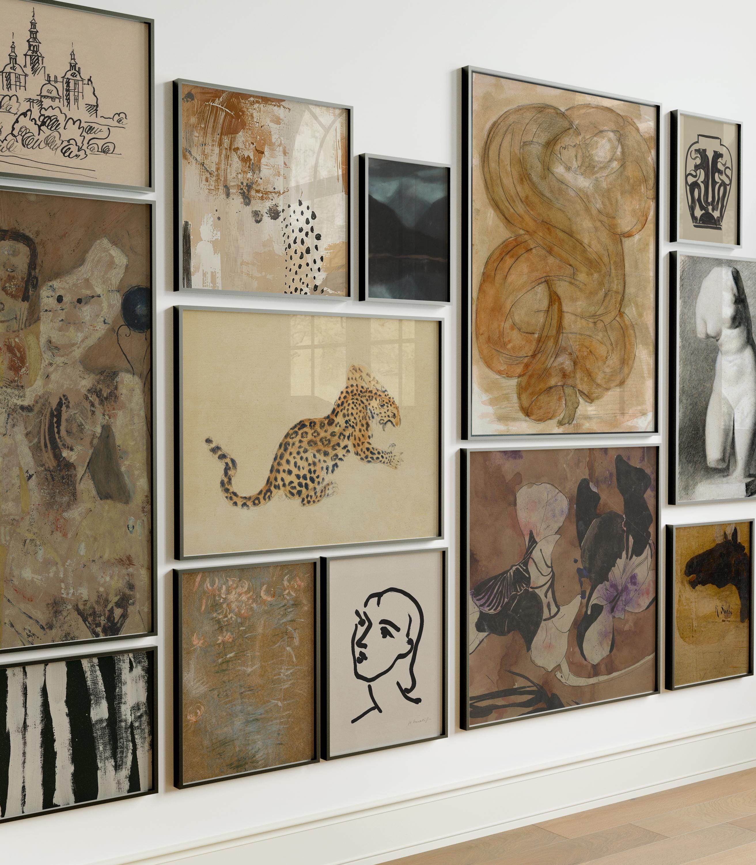 Modern Abstract Gallery Wall Set | Curated Collected Art Bundle ...