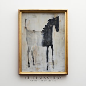 Neutral Abstract Horse, Digital Download