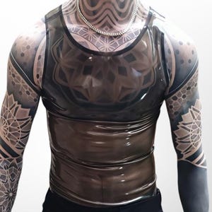 Chemisier Latex Violet - AGORAFOLIES - Sur Mesure - Neuf Avec étiquettes - Fetish Rare
