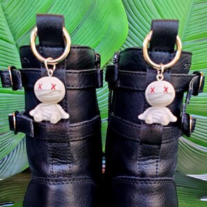 Handgemaakte kawaii mummiebootbedel, griezelschoenaccessoire