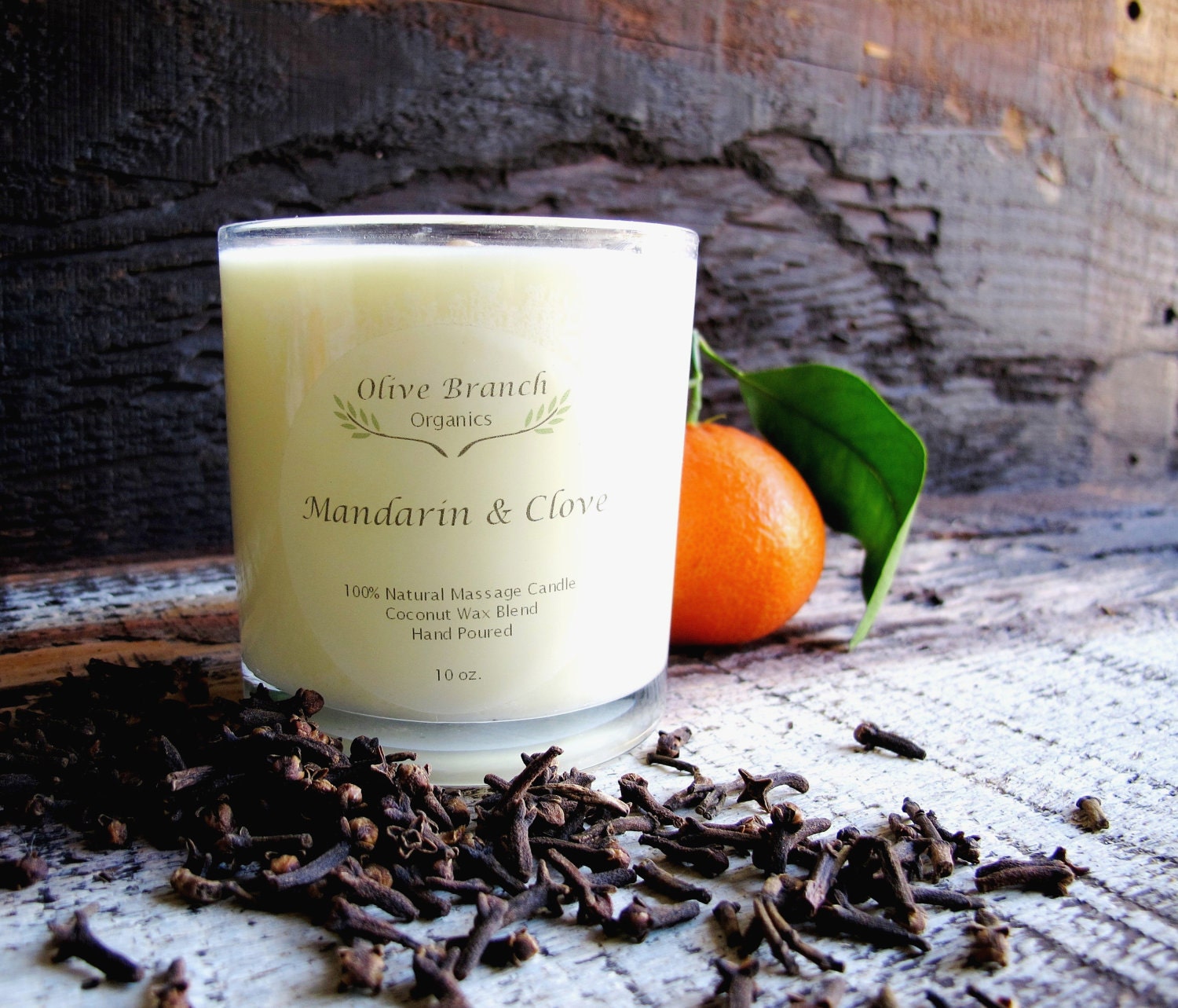Organic Candle MANDARIN & CLOVE Vegan Coconut Wax Candle Etsy