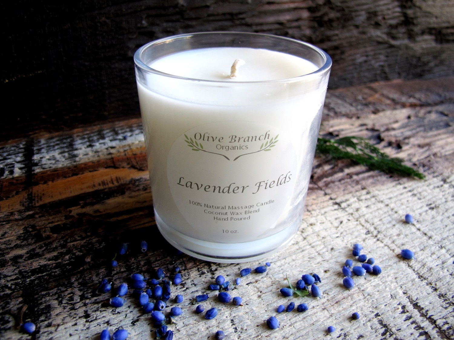 Organic Candle LAVENDER FIELDS Coconut Wax Candle Essential Etsy