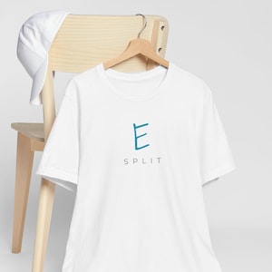 Minimalistyczna koszulka Split Croatia, gdzie E ma 1000 znaczeń