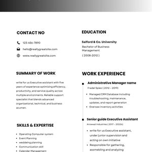 Condensed Resume Template | ATS-Friendly CV | modern resume classy | Digital Download for Job Seekers