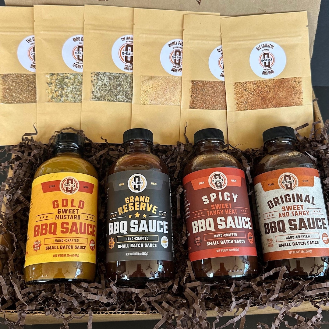 BBQ Sauce and Dry Rub Sampler Kit for Grilling Variety Pack for ...