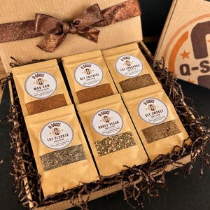 Set de regalo de condimentos, condimento seco para barbacoa, surtido de muestras, caja de regalo con hierbas y especias para yerno, regalo de cumpleaños para un amigo que ama cocinar