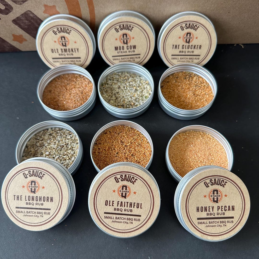 Spice Rub Set Barbecue Rub and Spice Sample Set Mixture for Grilling and Serving Set ...