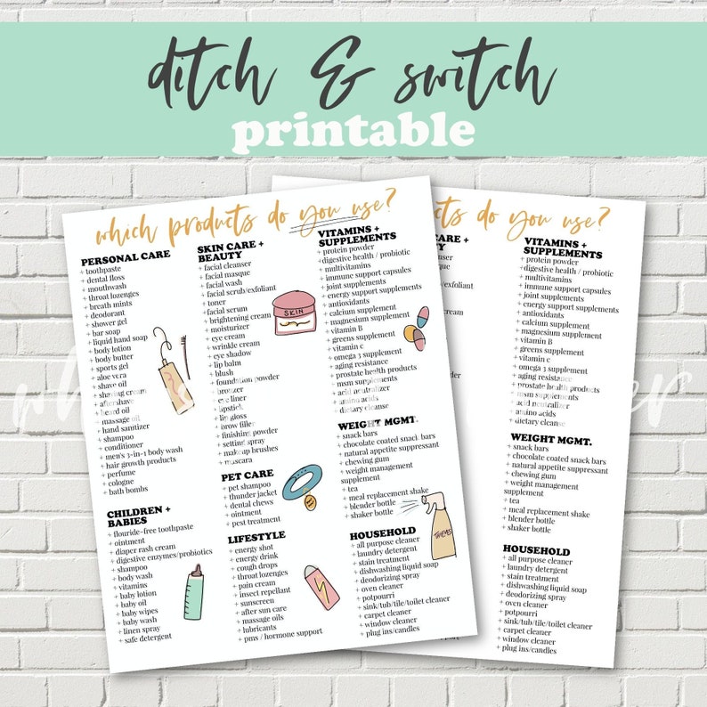 ditch-switch-printable-for-young-living-8-5-x-11-etsy