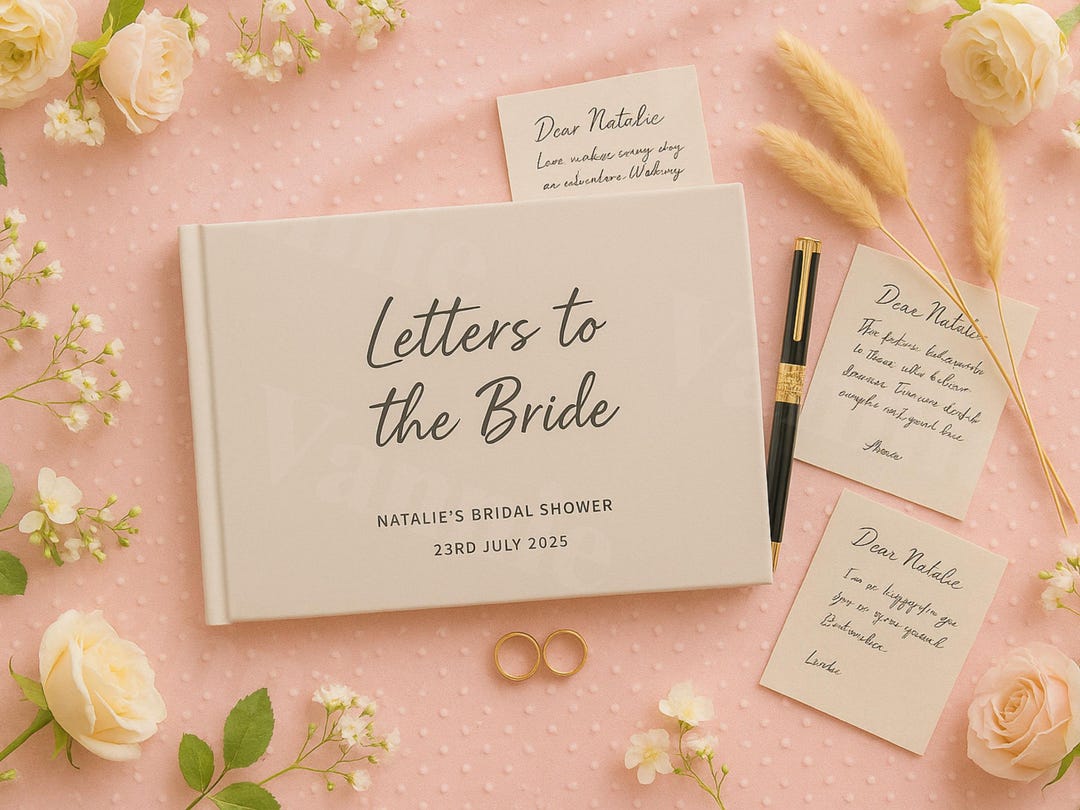 Custom Letter to the Bride Book • Custom Bride-to-be Gift • Hen Party ...