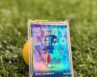 Carte de sport holographique personnalisée | Carte de joueur personnalisée | Brillant double face | Cadeau pour jeune athlète | Cadeau d'équipe