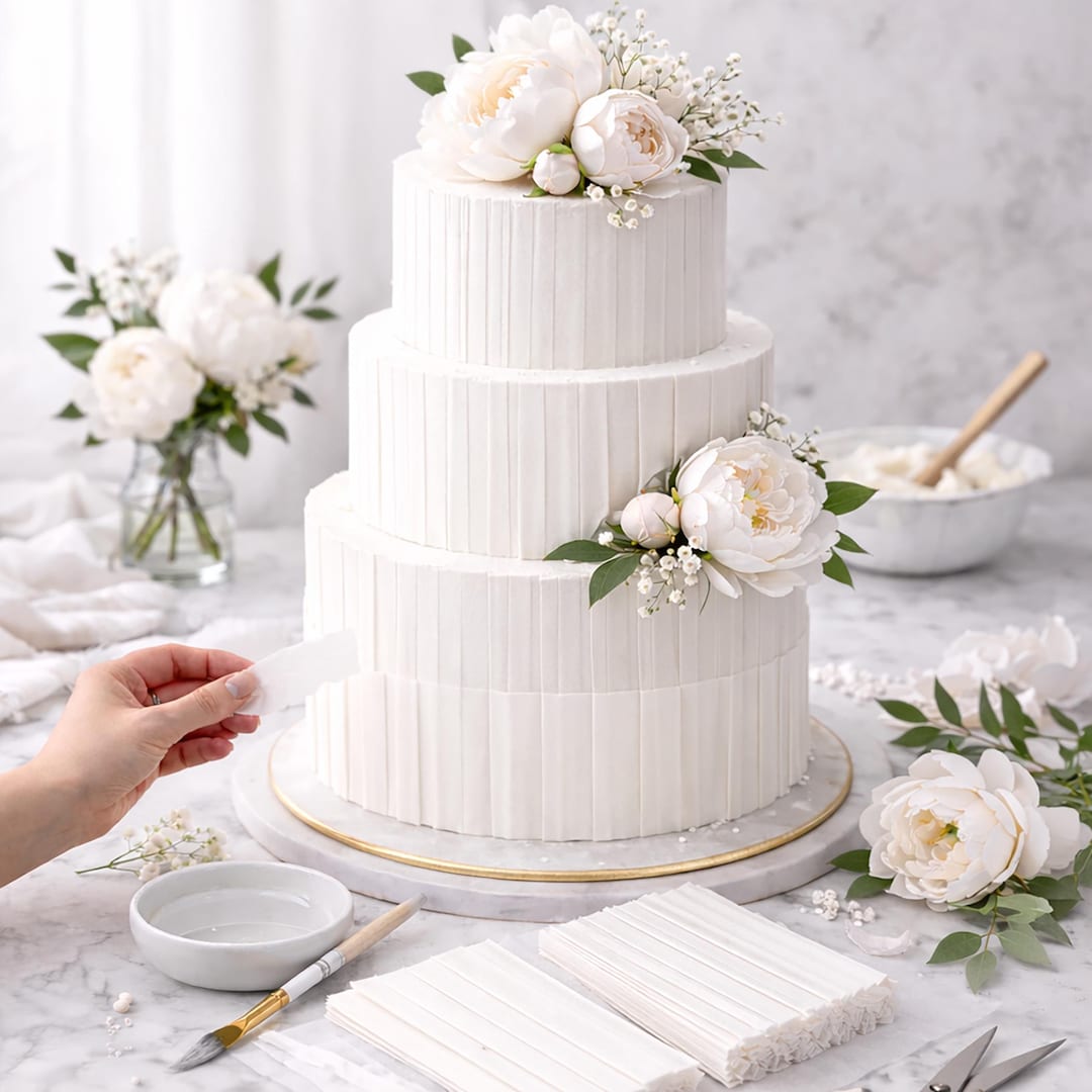 Wafer Paper Ruffle STRIPS: Edible Cake Decor, Pre Cut Fondant Strips ...